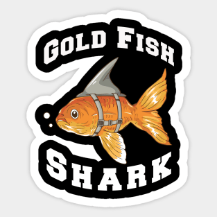 Gold fish shark Sticker